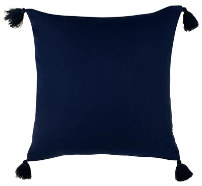 Cassia Pillow - Navy/White - 16" X 16" - Safavieh 6 Cassia Pillow - Navy/White - 16" X 16" - Safavieh - Image 4