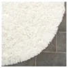 White Solid Shag And Flokati Tufted Round Accent Rug 4' - Safavieh -Safavieh GUEST 0e1a03d2 09b6 4309 953e a6f3b4e84eef
