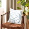 Daciana Pillow - White/Blue - 18" X 18" - Safavieh