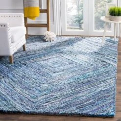 Blue Swirl Tufted Accent Rug 4'x6' - Safavieh -Safavieh GUEST 23786d88 f281 4f09 bfa6 3ea4bf6b601b