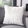 Lorelei Pillow - White/Silver - 18" X 18" - Safavieh -Safavieh GUEST 2baefbfb 89f7 46e6 a176 00415ac55ec7