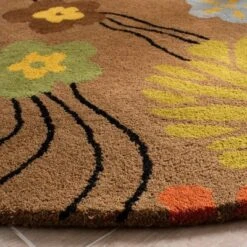 Oakland Area Rug - Brown / Multi (6' Round) - Safavieh