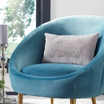 Home Pillow - Grey - 12" X 20" - Safavieh 3 Home Pillow - Grey - 12" X 20" - Safavieh