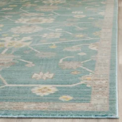 3'x5' Floral Loomed Accent Rug Steel Blue - Safavieh