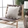 Temi Pillow - Beige/White - 18" X 18" - Safavieh -Safavieh GUEST 47a0c839 dbff 40a6 b6c3 979cc46c1295