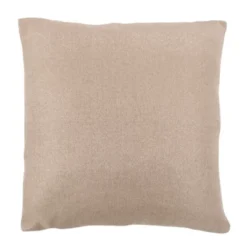 18"x18" Happy Place Square Throw Pillow Taupe/White - Safavieh
