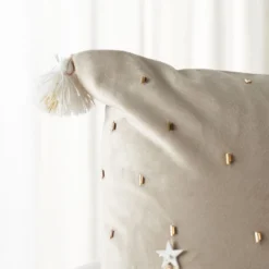 Celine Tree Pillow - Beige - 18"x18" - Safavieh -Safavieh GUEST 52193dfd 7ff2 4596 bc9b bd644ef75985