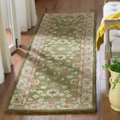 2'3"x8' Floral Tufted Runner Rug Moss Green/Ivory - Safavieh -Safavieh GUEST 5443471b e743 4f84 9ad0 84e14fe41c4d
