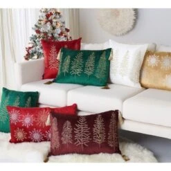 Seasons Tree Pillow - Safavieh -Safavieh GUEST 58093cba a270 471c 8e93 c711176c6083