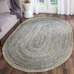 Hudson Stripe Area Rug Natural/Blue - Safavieh -Safavieh GUEST 5a2ed93c 23b3 4cbc 8aa7 9369b883a187