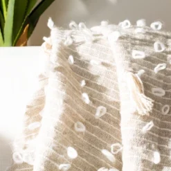 Popper Throw Blanket - Multi/Blue/Natural - 50" X 70" - Safavieh -Safavieh GUEST 5c6988d6 938d 45b0 9f19 3c16bb15a922