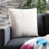20"x20" Oversize Sweet Knit Square Throw Pillow Natural/Stone - Safavieh