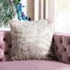 Dusty Fur Pillow - Grey - 20" X 20" - Safavieh -Safavieh GUEST 6e0c1552 3987 469d a361 92e3faaa1538