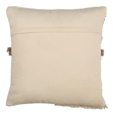 Demna Pillow - Beige/Grey - 20" X 20" - Safavieh 4 Demna Pillow - Beige/Grey - 20" X 20" - Safavieh - Image 2
