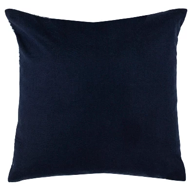 Mallory Pillow - Deep Blue/White - 16" X 16" - Safavieh 6 Mallory Pillow - Deep Blue/White - 16" X 16" - Safavieh - Image 4