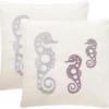 Tropical Oreas (Set Of 2) - Cream/Purple - 20" X 20" - Safavieh -Safavieh GUEST 7897d564 dbf8 4c0e a54c 693c33dae42f