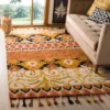 3'x5' Shapes Hooked Accent Rug Rust/Gold - Safavieh -Safavieh GUEST 8e111fec f2de 4c59 8db8 f337bfd0b894