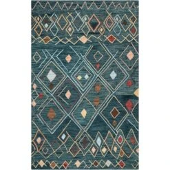 Edythe Geometric Hooked Rug - Safavieh -Safavieh GUEST 99cda7c6 53b3 44c9 b8a2 0d11001eecb2