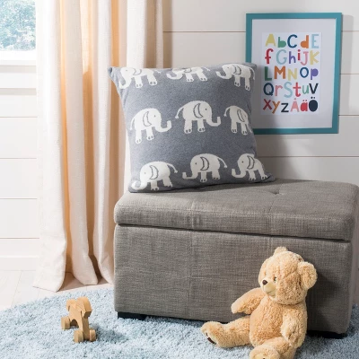 Elliot Knit Pillow - Light Grey/Natural - 20" X 20" - Safavieh 3 Elliot Knit Pillow - Light Grey/Natural - 20" X 20" - Safavieh