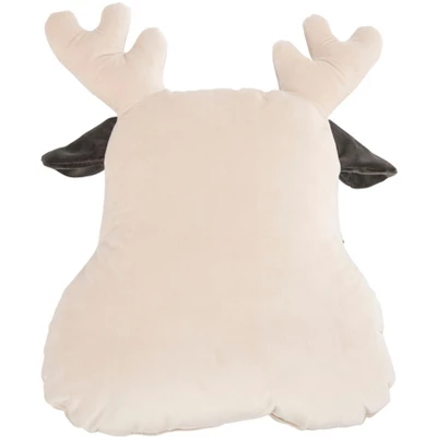 Reno Reindeer Pillow - Off-White/Gray - 12" X 12" - Safavieh 3 Reno Reindeer Pillow - Off-White/Gray - 12" X 12" - Safavieh