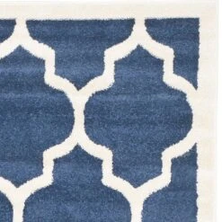 5'X8' Rectangle Outdoor Patio Rug Navy/Beige - Safavieh -Safavieh GUEST 9f7413ed 9d6f 4ae1 b031 8d86b13d068f