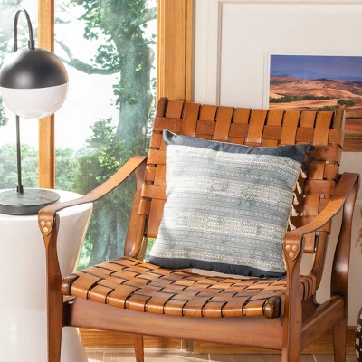 Linney Pillow - Deep Blue/Grey - 16" X 16" - Safavieh 3 Linney Pillow - Deep Blue/Grey - 16" X 16" - Safavieh