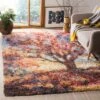 Rust/Blue Tree Loomed Area Rug 5'1"X7'6" - Safavieh -Safavieh GUEST a4359865 7849 4e9e 87d8 c31f8d3d2576