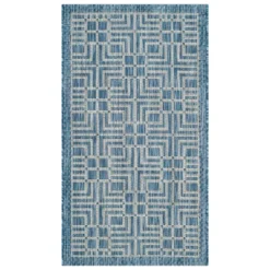 Poissy Outdoor Rug Navy/Gray - Safavieh -Safavieh GUEST ad36718b d199 4195 9c7c c6f8f4bb2f84