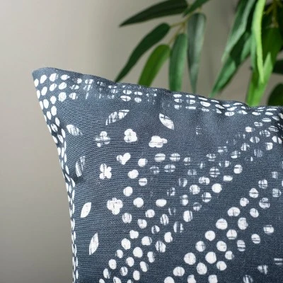Mallory Pillow - Deep Blue/White - 16" X 16" - Safavieh 4 Mallory Pillow - Deep Blue/White - 16" X 16" - Safavieh - Image 2