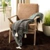 Pennie Knit Tassel Throw Blanket - Black/Natural - 50" X 60" - Safavieh