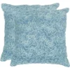 Tape Swirl Pillow (Set Of 2) - Wedgwood Blue - 20" X 20" - Safavieh -Safavieh GUEST bbe19219 97fd 455d b4ca bfac9a451e78