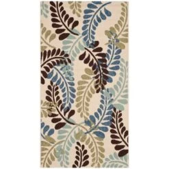 Nathan Indoor/Outdoor Rug Cream/Aqua - Safavieh -Safavieh GUEST c91809de 4bc6 49bc bc82 503149c4f6df