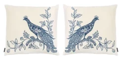Loving Pair Pillow (Set Of 2) - Beige/Blue - 20" X 20" - Safavieh 7 Loving Pair Pillow (Set Of 2) - Beige/Blue - 20" X 20" - Safavieh -Safavieh GUEST dd210f0e 63a7 41fb 9307 38bbe5d01648